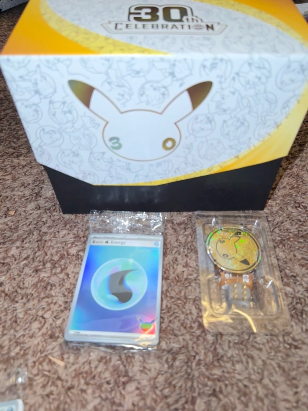Pokemon 30th Anniversary EMPTY ETB with Energy Cards, Coin, Dice, & Booklet